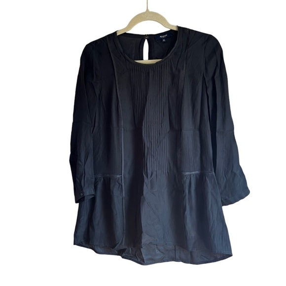 MADEWELL SILK PLEATED BLOUSE - Picture 1 of 4